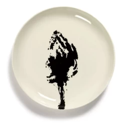 Serax Feast By Ottolenghi Bord S ø 19 Cm H 2 Cm Aardewerk White + Artichoke Black